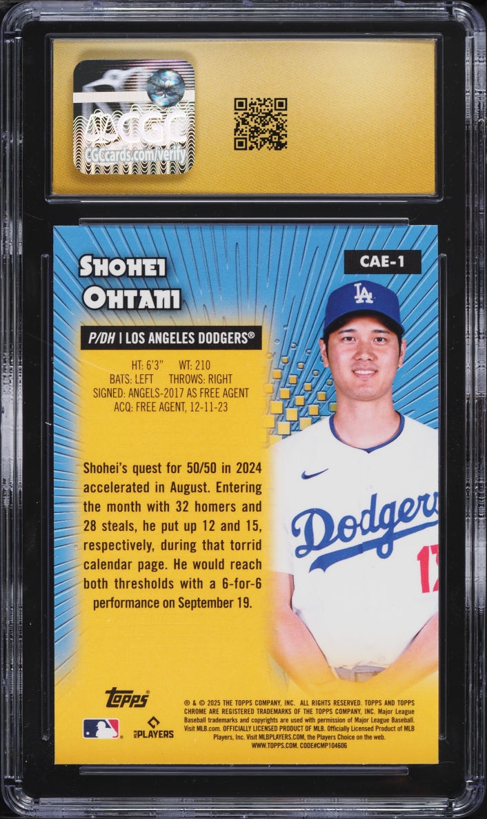 2025 Topps Chrome All-Etch Shohei Ohtani #CAE-1 CGC 10 PRISTINE