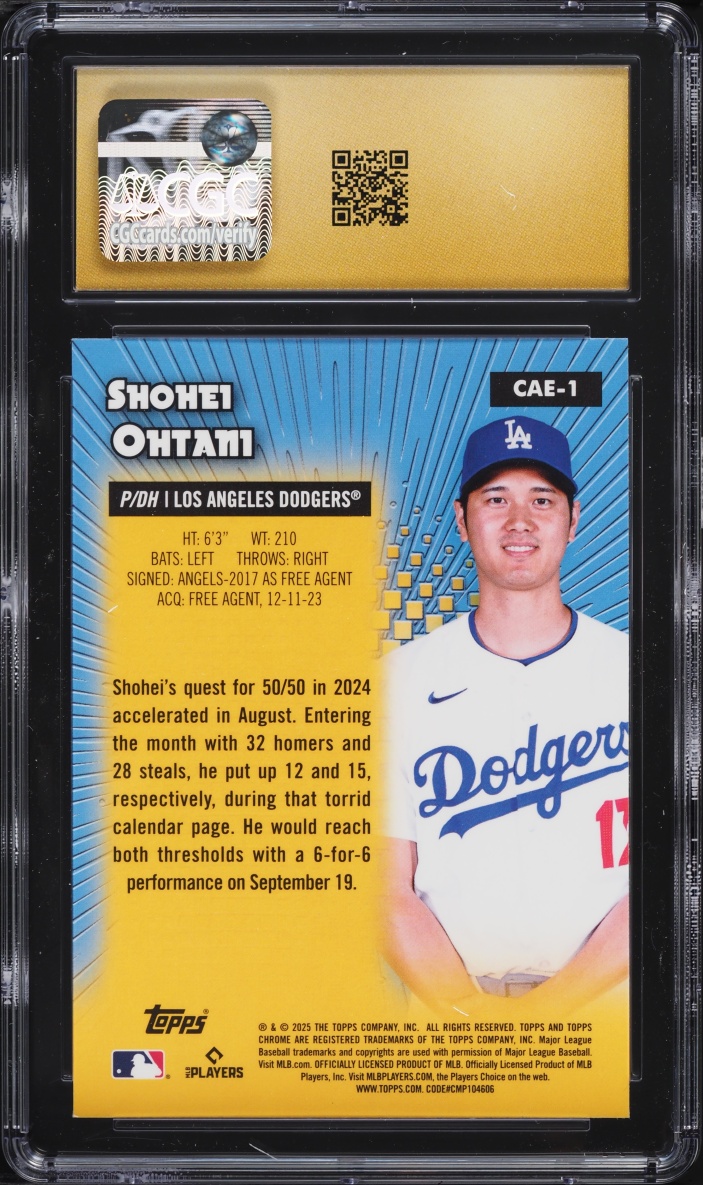 2025 Topps Chrome All-Etch Shohei Ohtani #CAE-1 CGC 10 PRISTINE