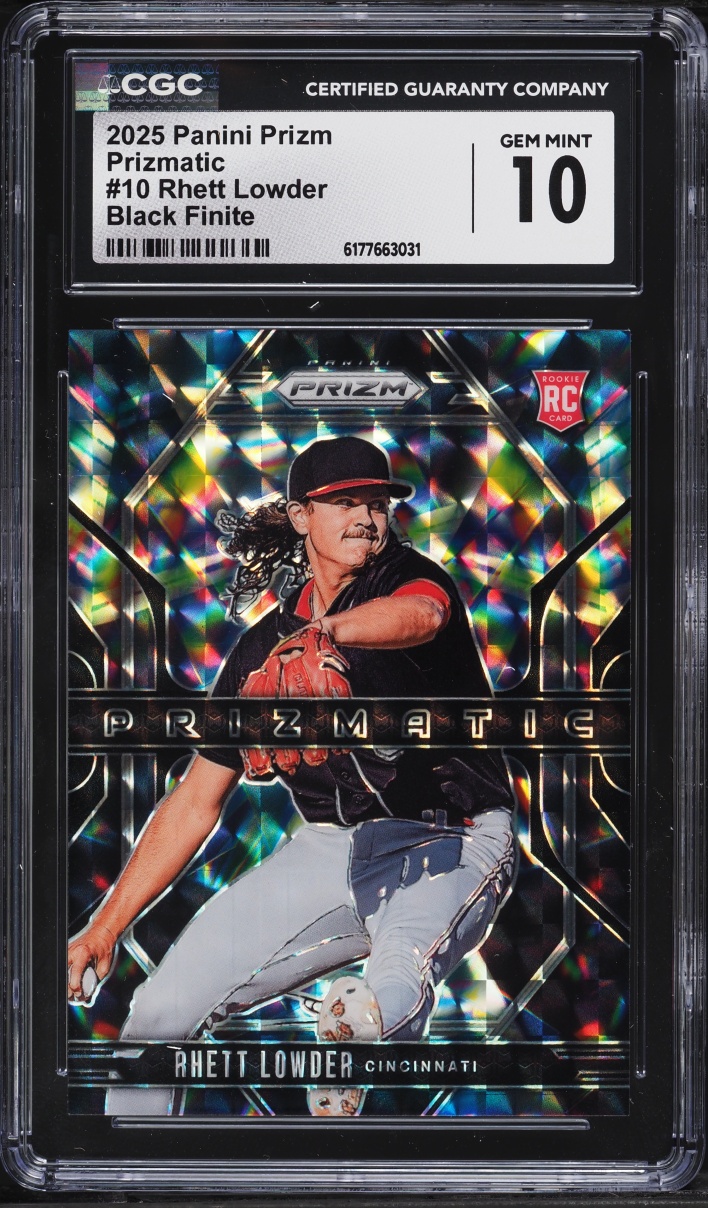 2025 Panini Prizm Prizmatic Black Finite Rhett Lowder ROOKIE 1/1 #10 CGC 10 GEM MINT