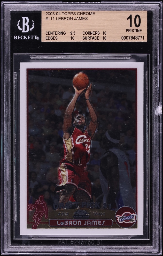 2003 Topps Chrome LeBron James ROOKIE #111 BGS 10 PRISTINE