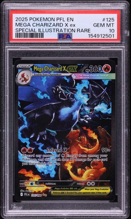 2025 ポケモン メガリザードンX ex #223 Gem Mint 10 2025 Pokemon Japanese Mega Dream Ex MA Mega Charizard X ex #223