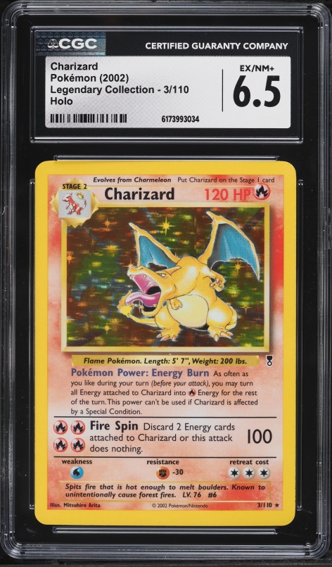 1995 Pokemon Japanese Topsun Blue Back No Number Charizard BGS 9.5