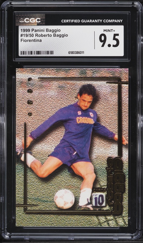 1999 Panini Soccer Roberto Baggio #39 PSA 10 GEM MINT on Fanatics