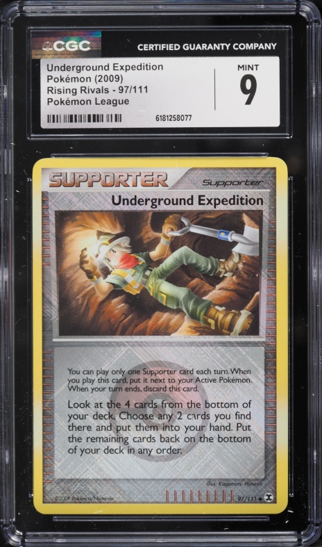 2009 Pokemon Platinum Rising Rivals League Crosshatch Holo Underground Expedition #97 CGC 9