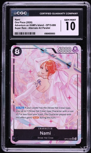 2026 One Piece The Azure Sea's Seven SR Nami #OP14-031 CGC 10 GEM