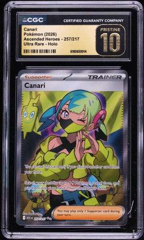 2026 Pokemon Mega Evolution Ascended Heroes Full Art Canari #257 CGC 10 PRISTINE
