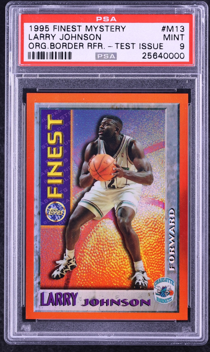 1995 Finest Mystery Bordered Refractor Larry Johnson #M13 PSA 9 MINT