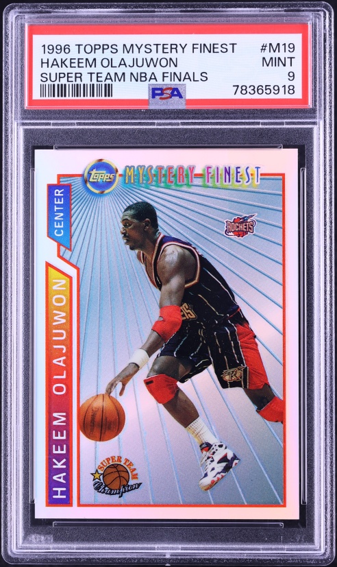 1985 Star Team 5x7 Hakeem Olajuwon ROOKIE #2 PSA 9 MINT on