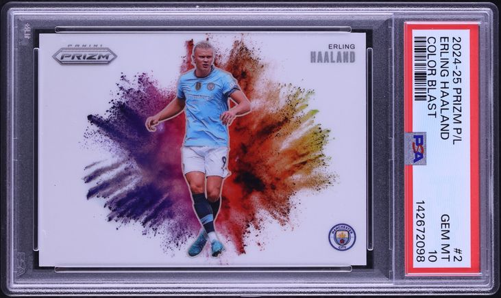 PANINI OBSIDIAN ハーランド colorblast PSA10 2023 Panini Obsidian Black Colorblast Erling Haaland #11 PSA 10