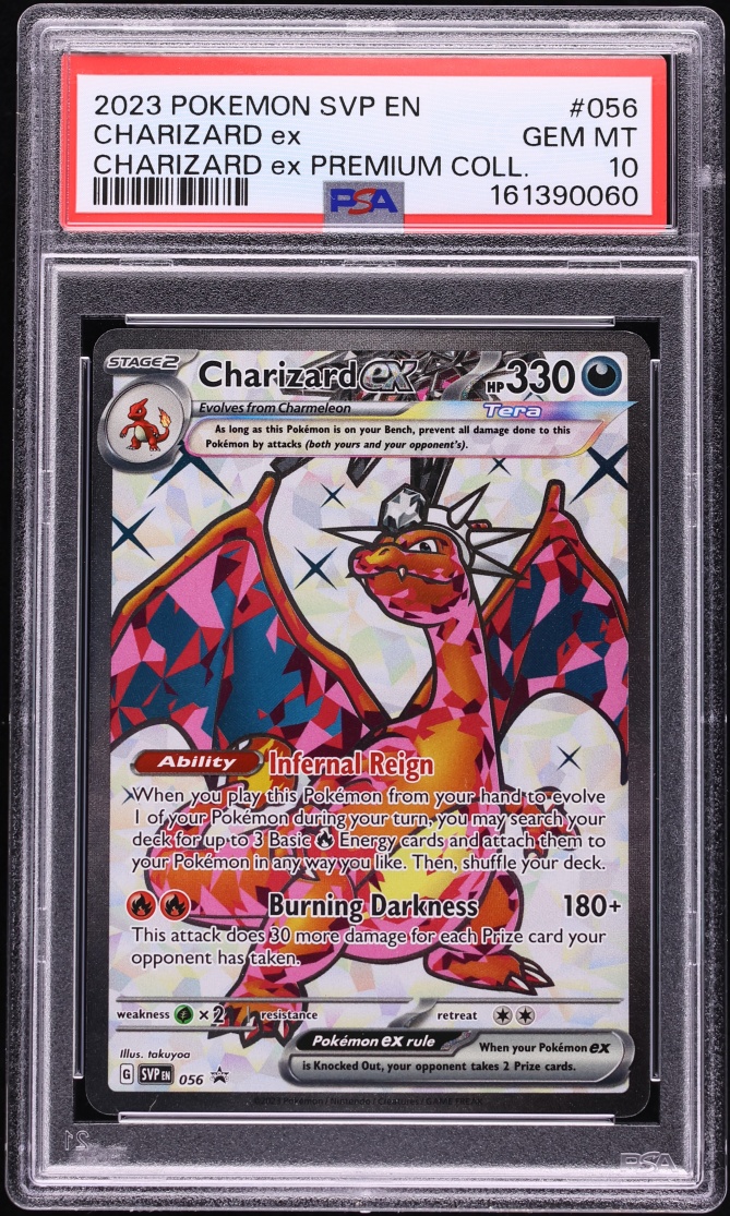 2023 Pokemon Scarlet & Violet Promo Premium Collection Full Art Charizard ex #56 PSA 10 GEM
