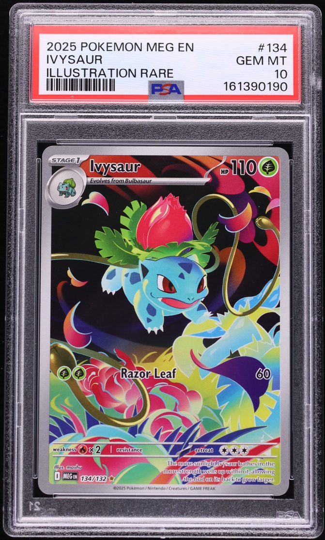 2025 Pokemon Mega Evolution IR Ivysaur #134 PSA 10 GEM MINT