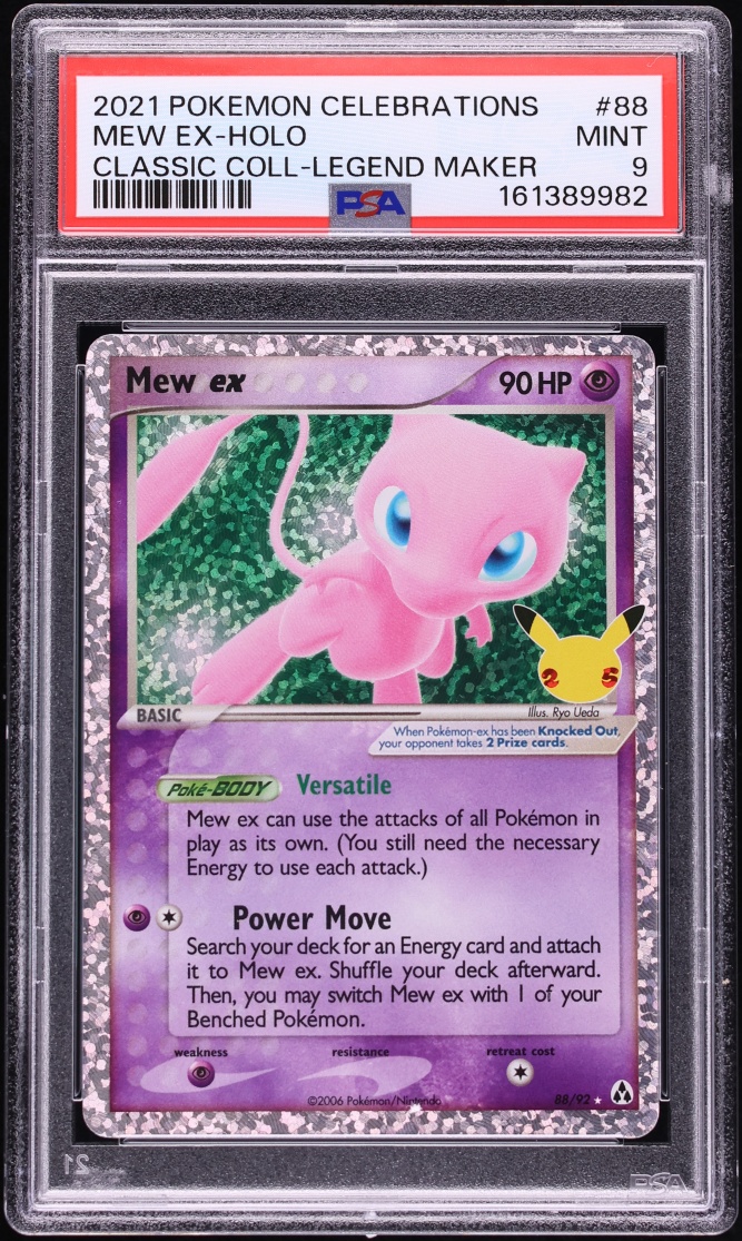 2021 Pokemon Sword & Shield Celebrations Classic Collection Holo Mew ex #88 PSA 9 MINT