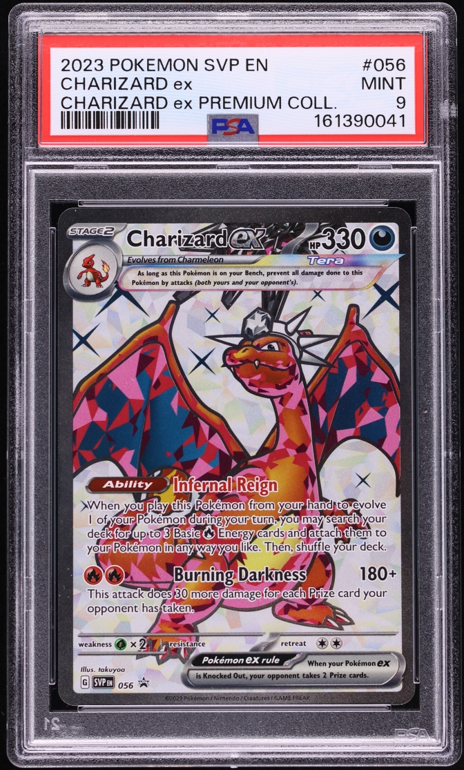 2023 Pokemon Scarlet & Violet Promo Premium Collection Full Art Charizard EX #56 PSA 9 MINT
