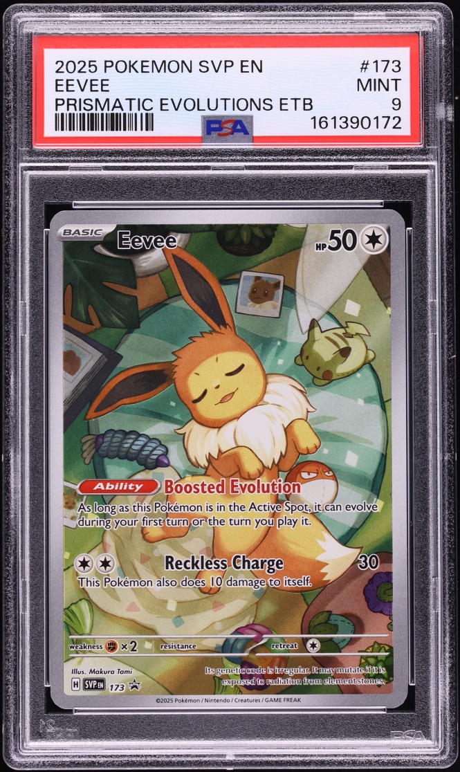 2025 Pokemon Scarlet & Violet Promo Prismatic Evolutions ETB Full Art Eevee #173 PSA 9 MINT