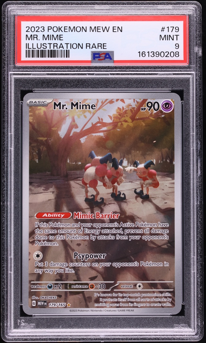 2023 Pokemon Scarlet & Violet 151 IR Mr. Mime #179 PSA 9 MINT