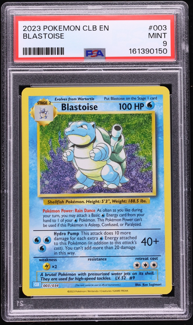 2023 Pokemon TCG Classic Collection Holo Blastoise #3 PSA 9 MINT
