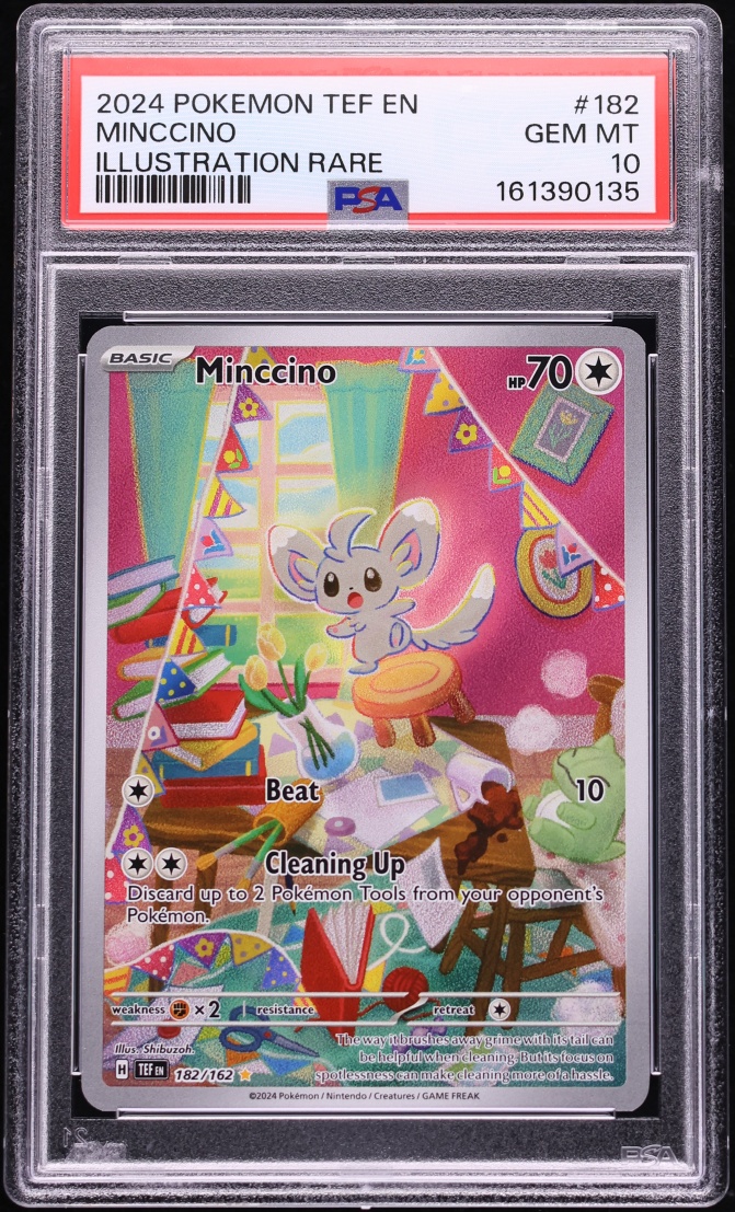 2024 Pokemon Scarlet & Violet Temporal Forces IR Minccino #182 PSA 10 GEM MINT