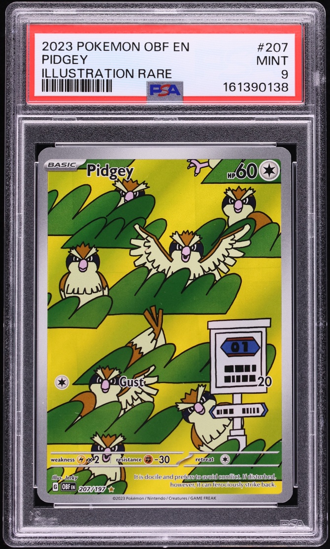2023 Pokemon Scarlet & Violet Obsidian Flames IR Pidgey #207 PSA 9 MINT