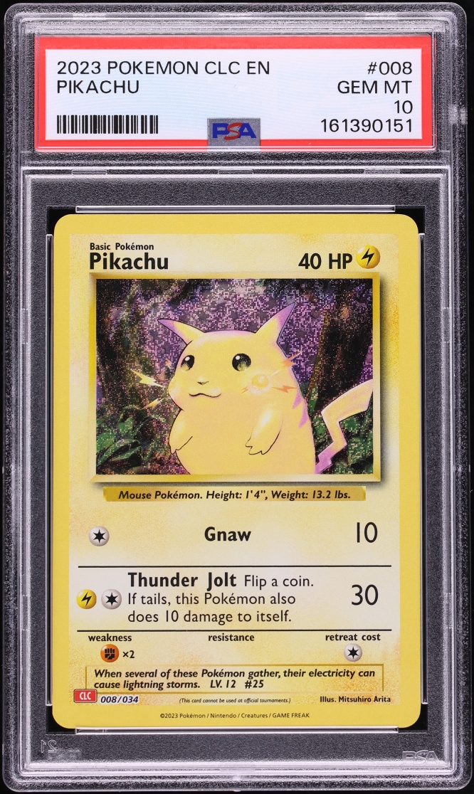 2023 Pokemon Scarlet & Violet TCG Classic Collection Holo Pikachu #8 PSA 10 GEM MINT
