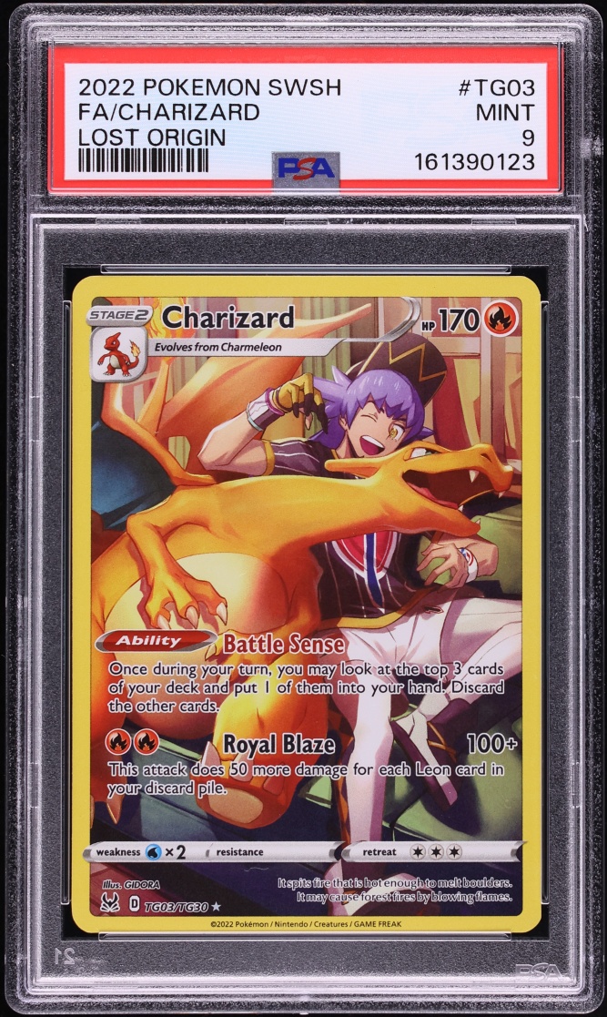 2022 Pokemon Sword & Shield Lost Origin CHR Charizard #TG03 PSA 9 MINT