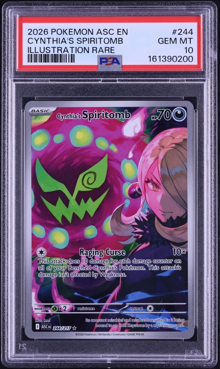 2026 Pokemon Mega Evolution Ascended Heroes IR Cynthia's Spiritomb #244 PSA 10 GEM MINT