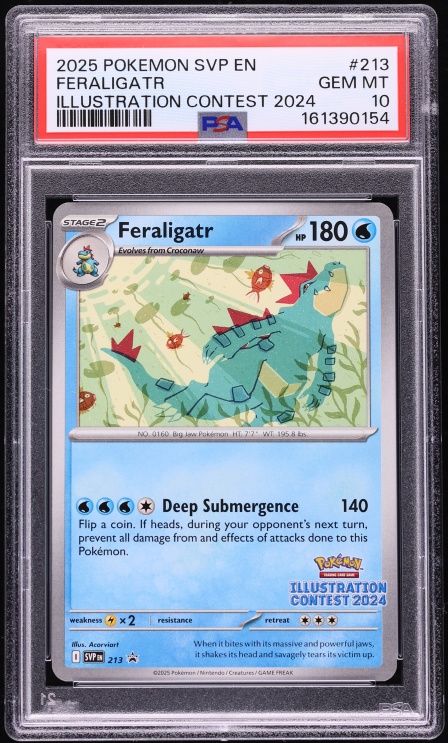 2025 Pokemon Scarlet & Violet Promo Illustration Contest '24 Feraligatr #213 PSA 10 GEM MINT
