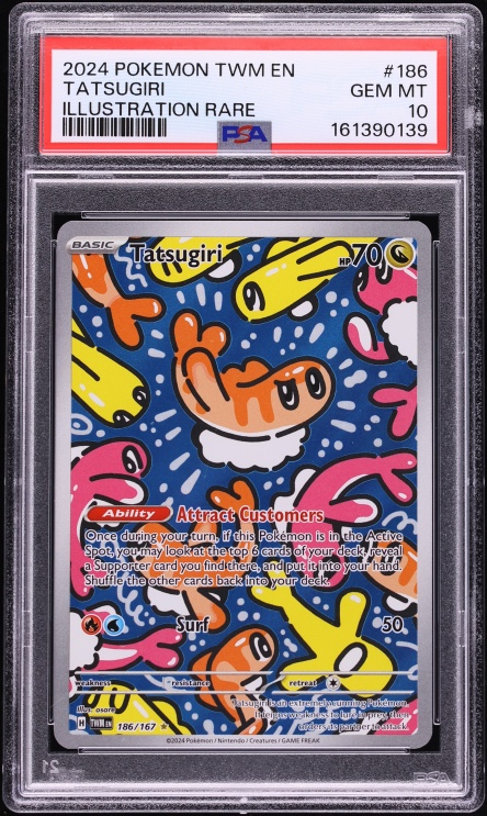 2024 Pokemon Scarlet & Violet Twilight Masquerade IR Tatsugiri #186 PSA 10 GEM MINT