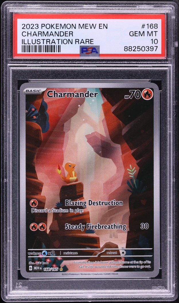 2023 Pokemon Scarlet & Violet 151 IR Charmander #168 PSA 10 GEM MINT