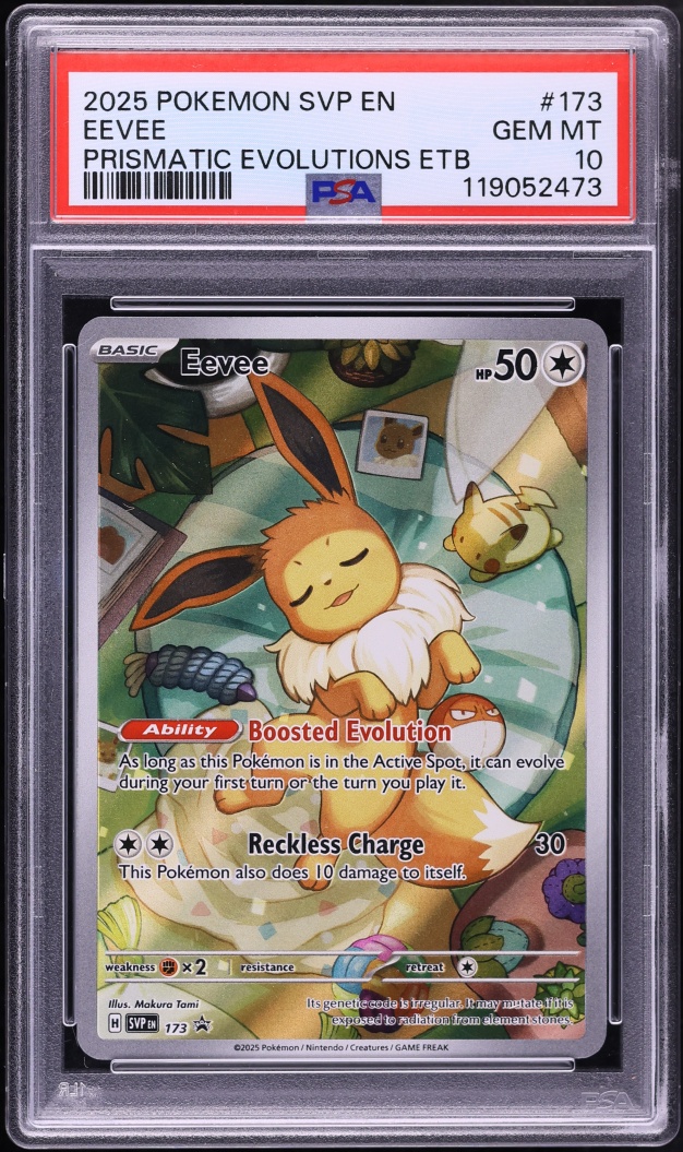 2025 Pokemon Scarlet & Violet Promo Prismatic Evolutions ETB Full Art Eevee #173 PSA 10 GEM