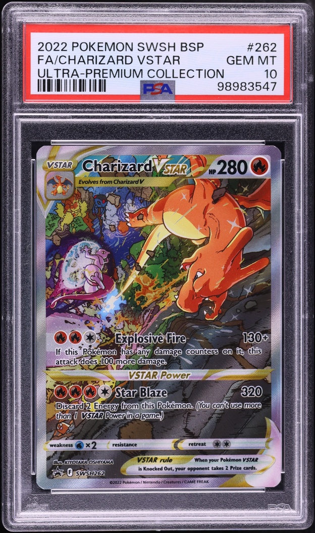 2022 Pokemon Sword & Shield Promo UPC Full Art Charizard VSTAR #SWSH262 PSA 10 GEM MINT