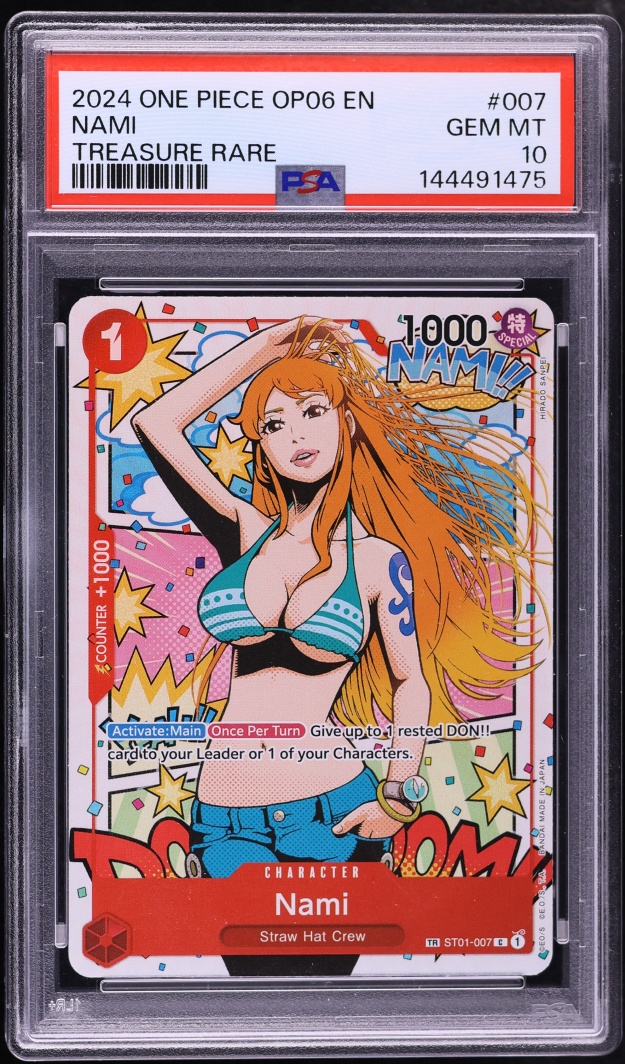 2024 One Piece Wings Of The Captain Treasure Rare Nami #ST01-007 PSA 10 GEM MINT