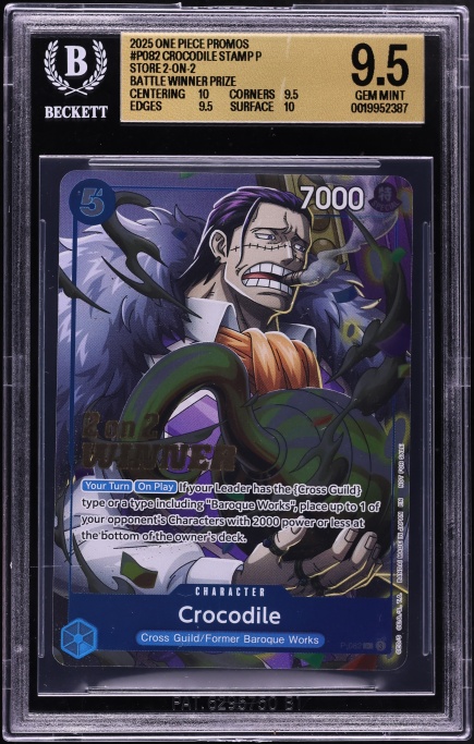 2025 One Piece Promo Store 2 On 2 Battle Winner Crocodile #P-082