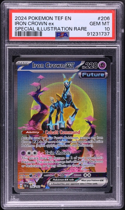 2024 Pokemon Scarlet & Violet Temporal Forces SIR Iron Crown ex #206 PSA 10 GEM MINT