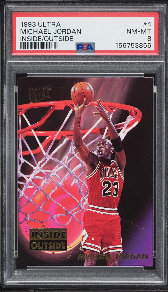 1993 Ultra Inside Outside Michael Jordan #4 PSA 8 NM-MT