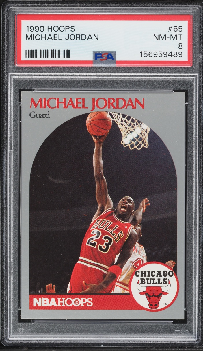 1990 Hoops Michael Jordan #65 PSA 8 NM-MT