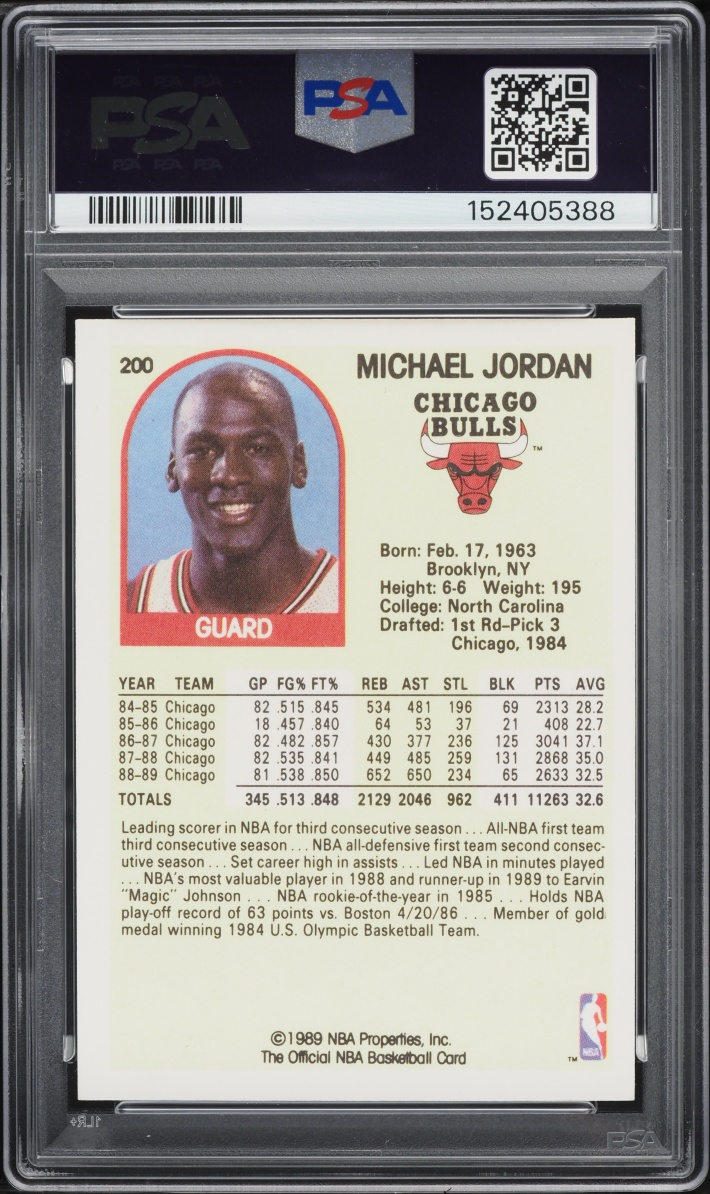 1989 Hoops Michael Jordan #200 PSA 9 MINT