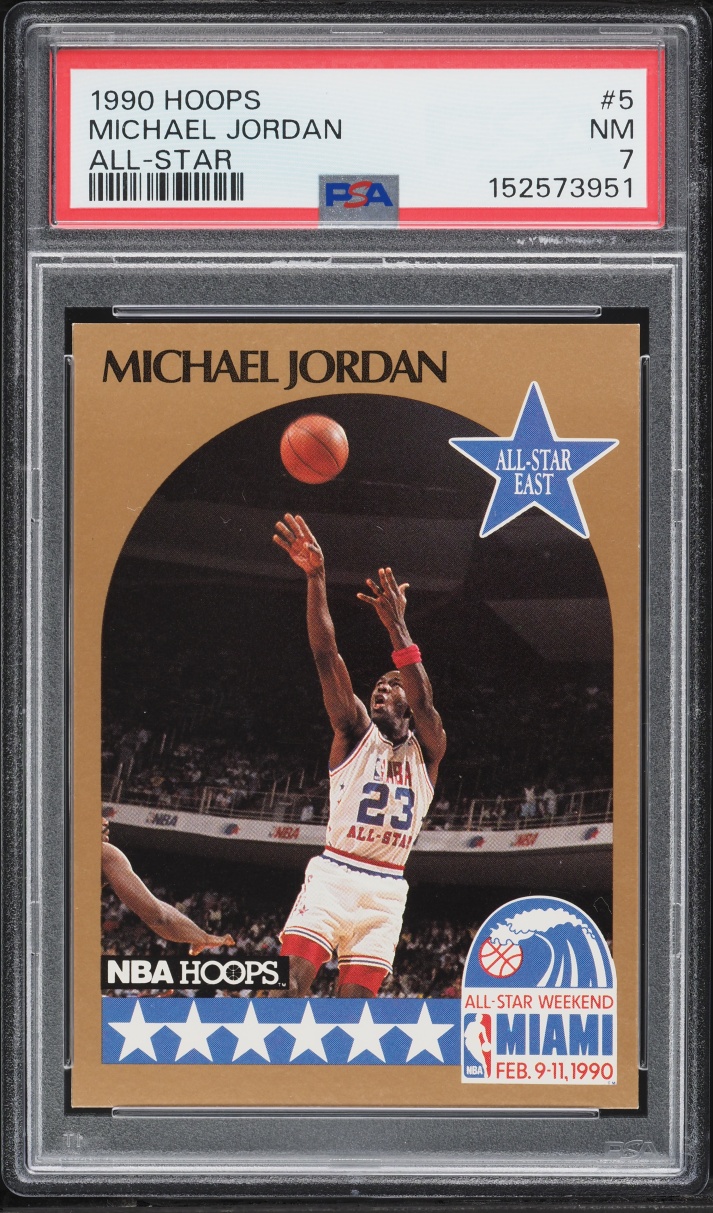 1990 Hoops All Star Michael Jordan #5 PSA 7 NRMT