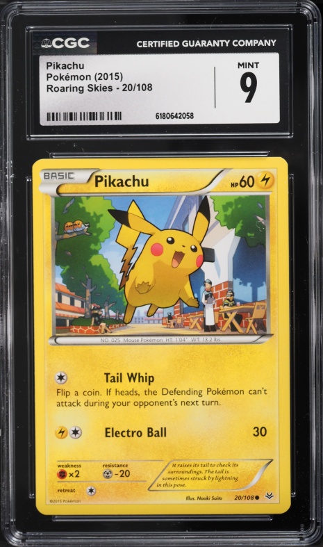 pikachu pokemon card 2015 Japanese XY Promo MC Business Charizard Poncho PSA 10 on Fanatics Collect Colorless Electro Ball (30) Weakness Fighting 2 Resistance Metal Pokemon PIKACHU 6/12 (Holo Promo)