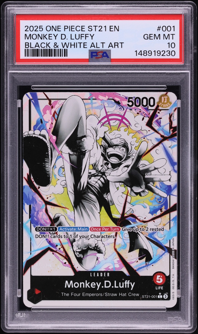 2025 One Piece Starter Deck Ex Gear 5 Alt Art Leader Monkey D. Luffy #ST21-001 PSA 10 GEM MINT