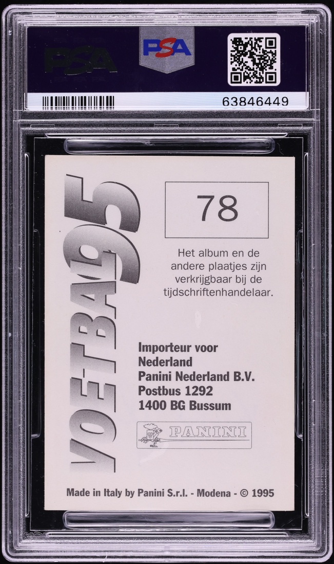 1995 Panini Voetbal Ronaldo ROOKIE AUTO DNA 10 #78 PSA 4 VGEX