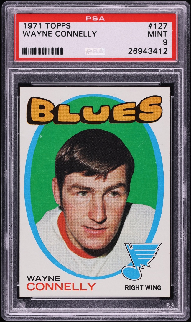 1971 Topps Hockey Wayne Connelly #127 PSA 9 MINT