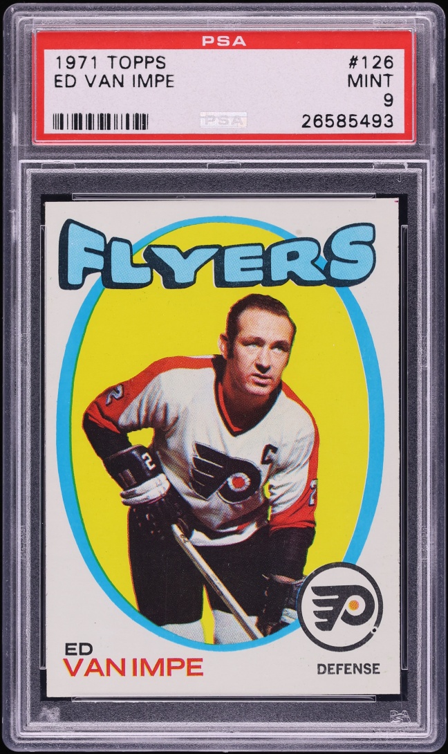 1971 Topps Hockey Ed Van Impe #126 PSA 9 MINT