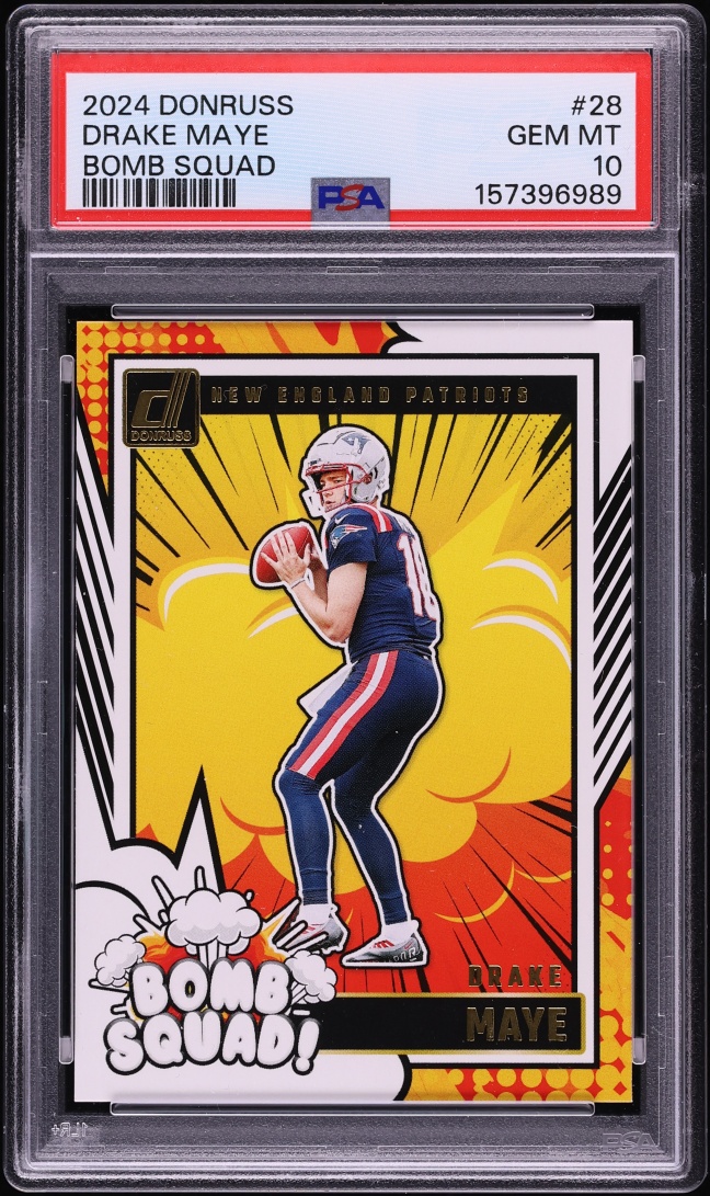 2024 Donruss Bomb Squad Drake Maye ROOKIE #28 PSA 10 GEM MINT