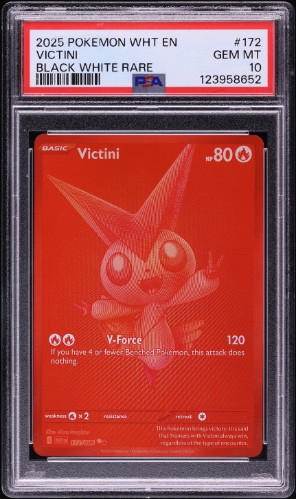 2025 Pokemon Scarlet & Violet White Flare BWR Victini #172 PSA 10 GEM MINT