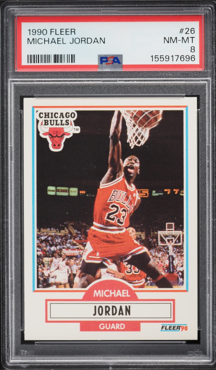 1990 Fleer Basketball Michael Jordan #26 PSA 8 NM-MT