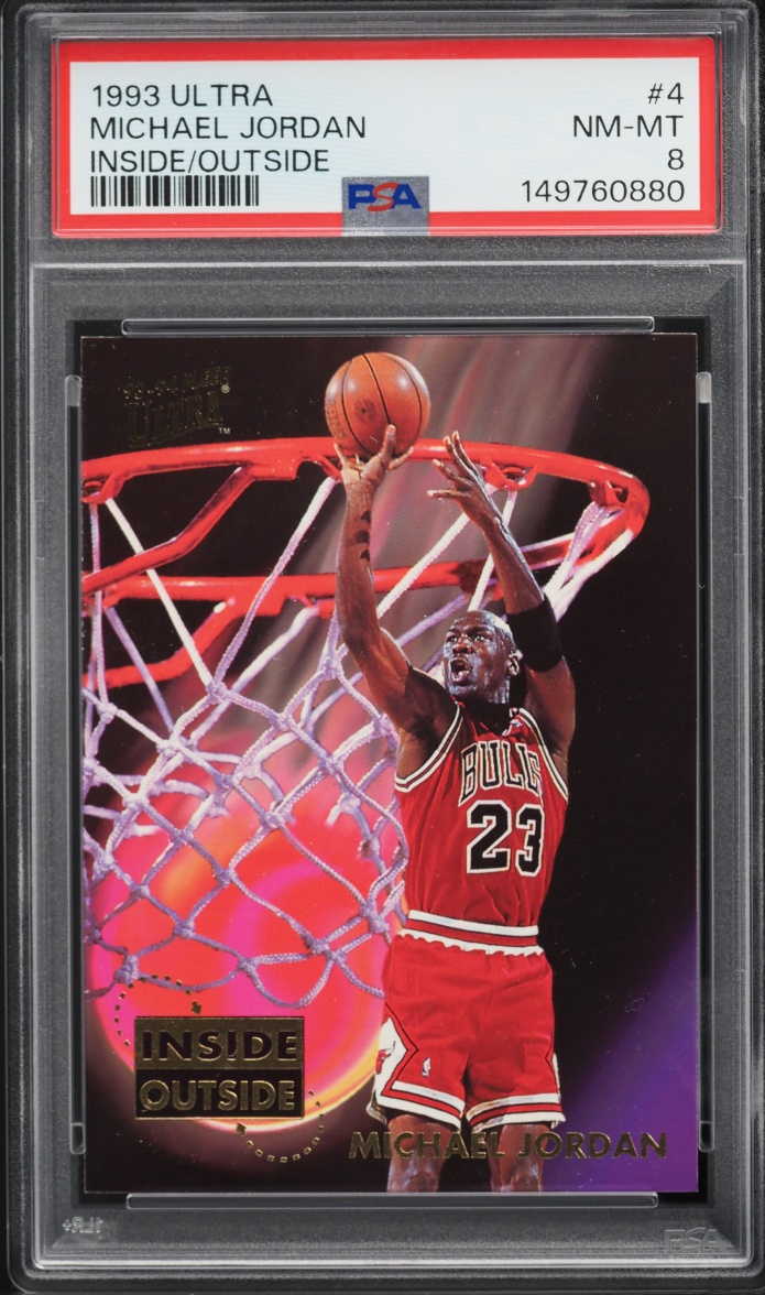1993 Ultra Inside Outside Michael Jordan #4 PSA 8 NM-MT