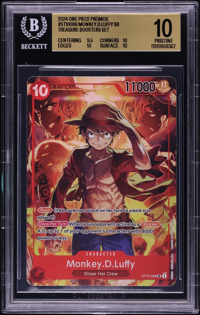 2024 One Piece Promo Treasure Boosters Set SR Monkey D. Luffy #ST10-006 BGS 10 PRISTINE