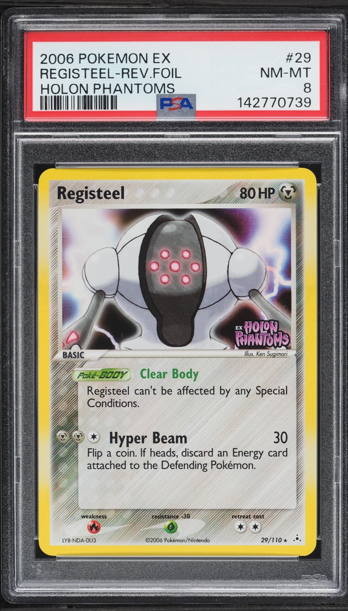 2006 Pokemon EX Holon Phantoms Reverse Holo Registeel #29 PSA 8 NM-MT