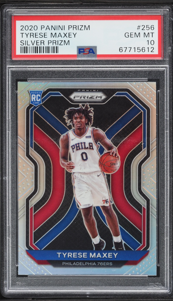 2020 Panini Prizm Silver Tyrese Maxey ROOKIE #256 PSA 10 GEM MINT