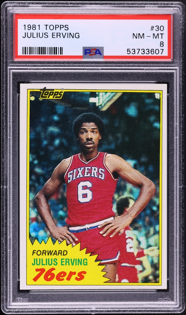 1981 Topps Basketball Julius Erving #30 PSA 8 NM-MT